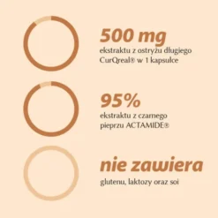 ALINESS Curcumin 3 PLUS z Piperyną 500mg/5mg 60 kaps