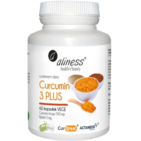 ALINESS Curcumin 3 PLUS z Piperyną 500mg/5mg 60 kaps