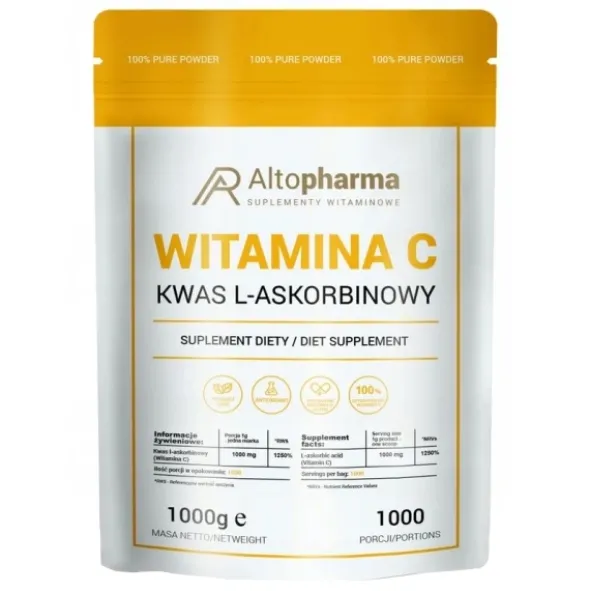 ALTO PHARMA Kwas L-askorbinowy Witamina C 1000mg 1000 g