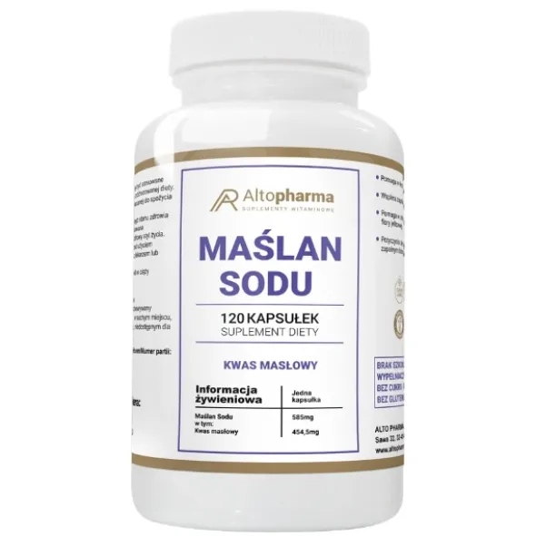 ALTO PHARMA Maślan Sodu 585 mg 120 kaps