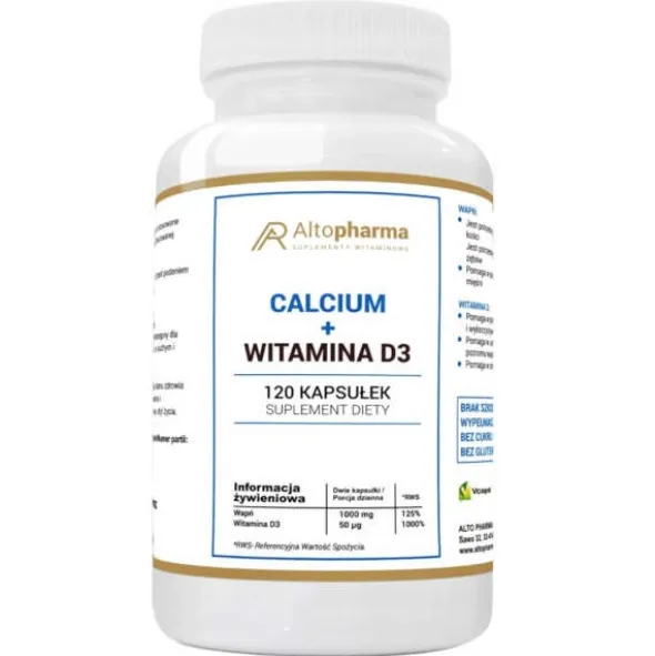 ALTO PHARMA Wapń Calcium + Witamina D3 120 kaps