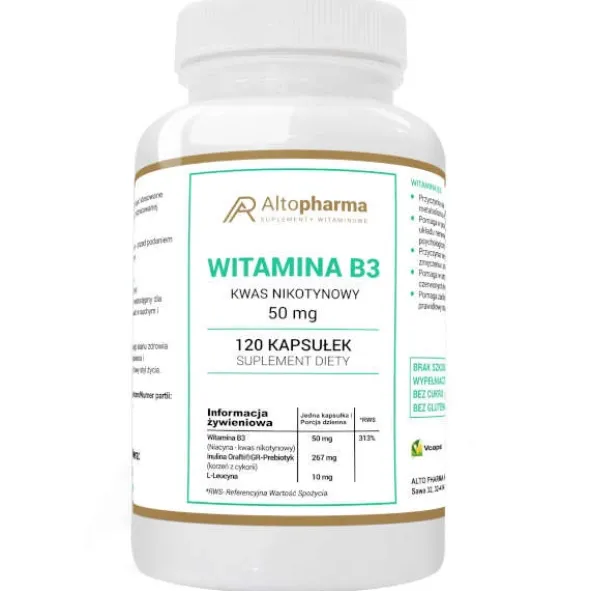 ALTO PHARMA Witamina B3 50 mg Niacyna 120 kaps