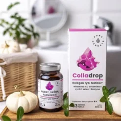 AURA HERBALS Colladrop - Kolagen Rybi w Płynie + Witamina C 500 ml