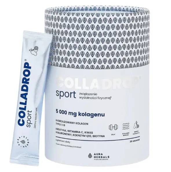 AURA HERBALS Colladrop® Sport Kolagen Morski 5000 mg Saszetki 30 szt