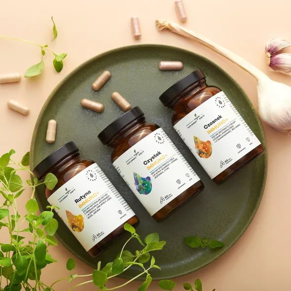 AURA HERBALS Czosnek Immuno+ 60 kaps
