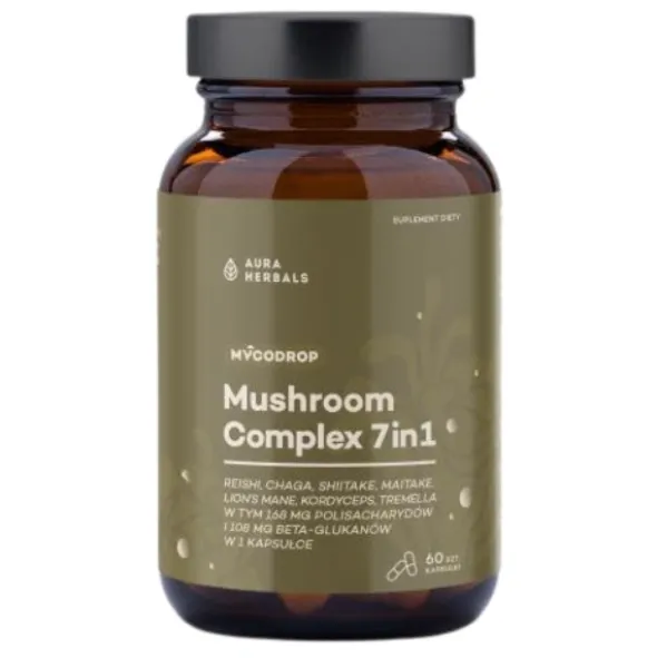 AURA HERBALS Mycodrop Mushroom 7 w 1 Complex 60 kaps