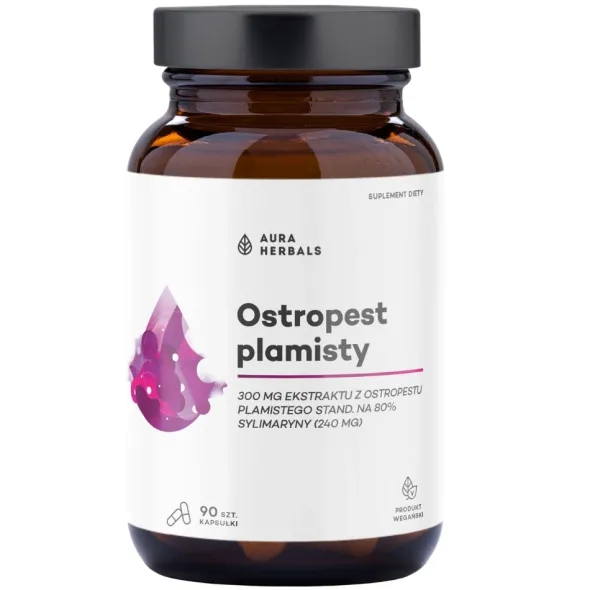 AURA HERBALS Ostropest Plamisty 80% Sylimaryny 90 kaps