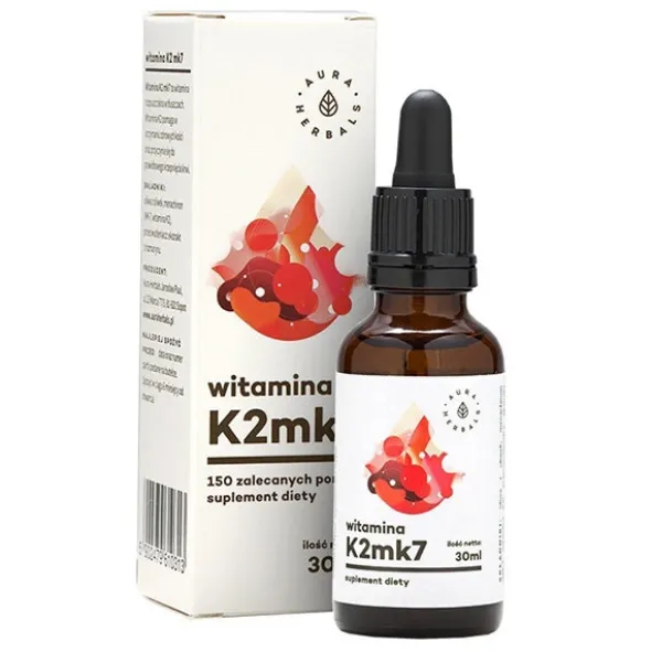AURA HERBALS Witamina K2MK7 Krople 30 ml