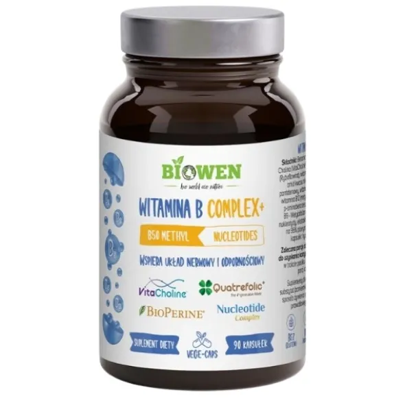 BIOWEN Witamina B-Complex 90 kaps + nowmax® Vitamin C 1000mg 30 kaps