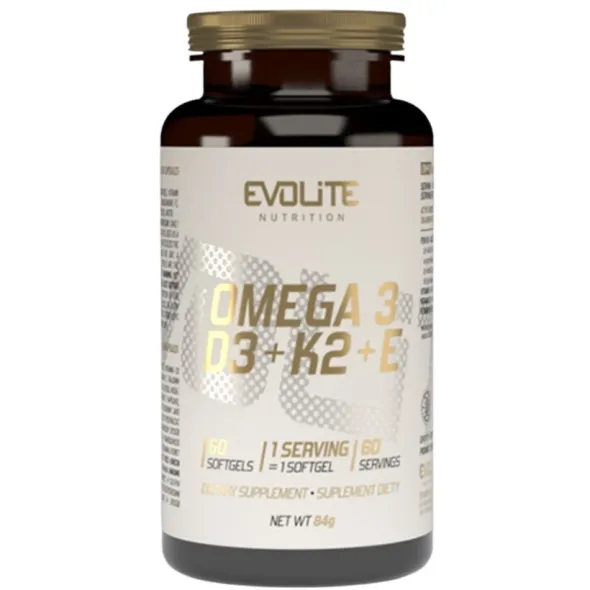 EVOLITE Omega 3 + D3 + K2 MK7 + E 60 kaps
