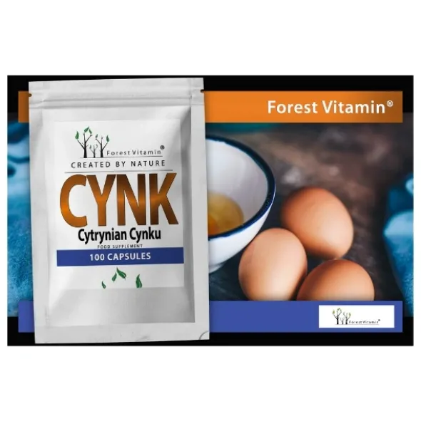 FOREST VITAMIN Cytrynian Cynku 15mg 100 kaps