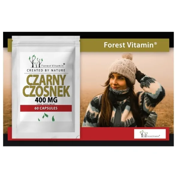 FOREST VITAMIN Czarny Czosnek 400mg 60 Kaps