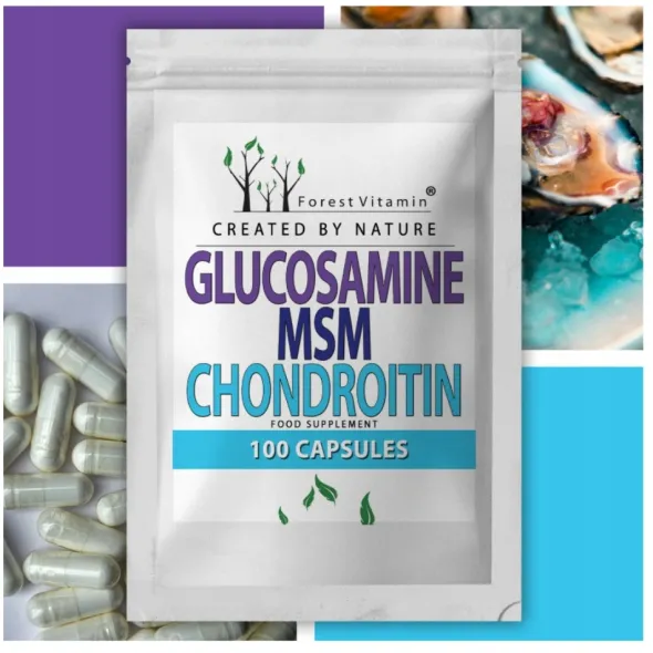 FOREST VITAMIN Glukozamina + MSM + Chondroityna 100 Kaps