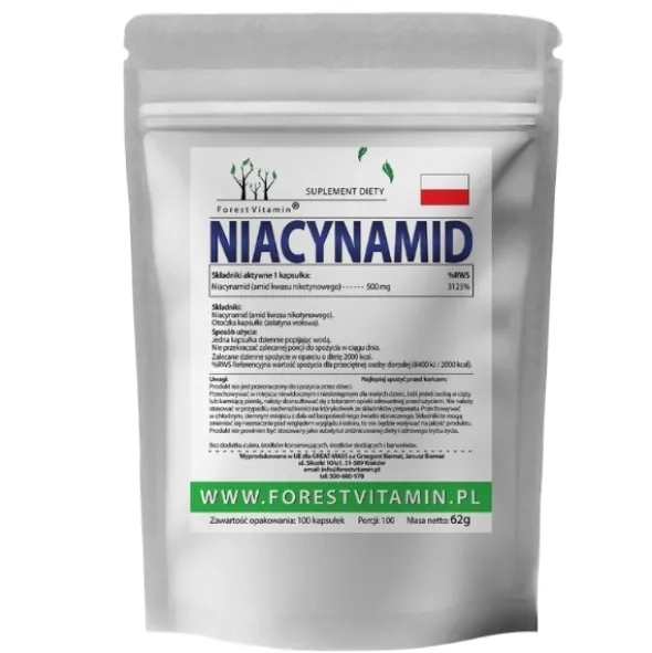 FOREST VITAMIN Niacynamid 500mg 100 kaps