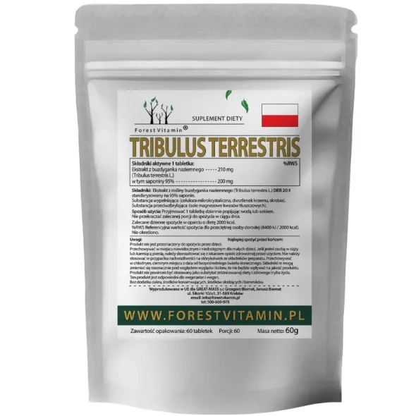 FOREST VITAMIN Tribulus 210mg 95% Saponiny 60 tabs