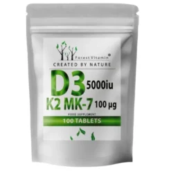 FOREST VITAMIN Witamina D3 5000 IU K2MK7 100 µg 100 tabs
