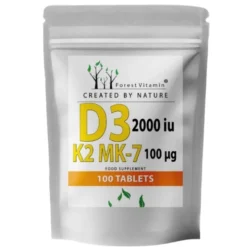 FOREST VITAMIN Witamina D3 2000IU K2 MK-7 100µg 100 Kaps