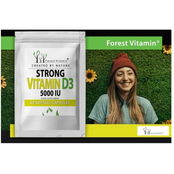 FOREST VITAMIN Witamina D3 5000IU z Oliwą z Oliwek 250 kaps