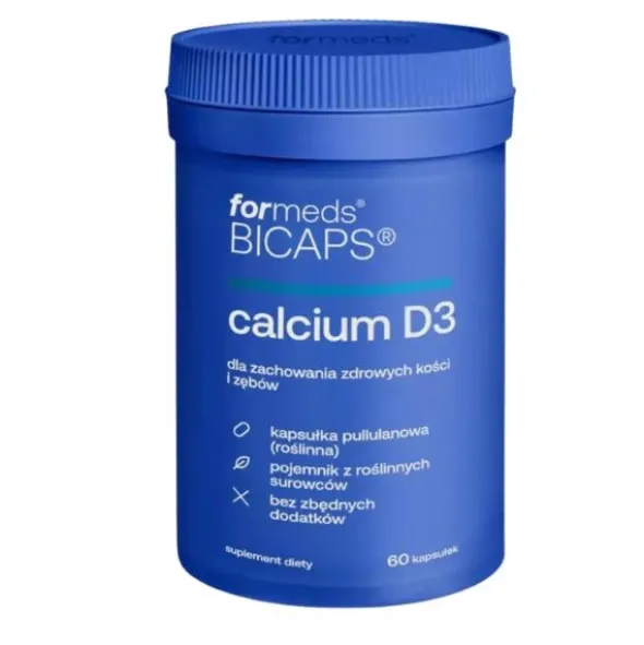 FORMEDS BICAPS CALCIUM D3 Witamina D3 + Cytrynian Wapnia 60 kaps