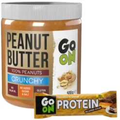 GO ON Masło Orzechowe z Kawałkami Orzechów 500 g + SANTE Go On Baton Proteinowy 45 g