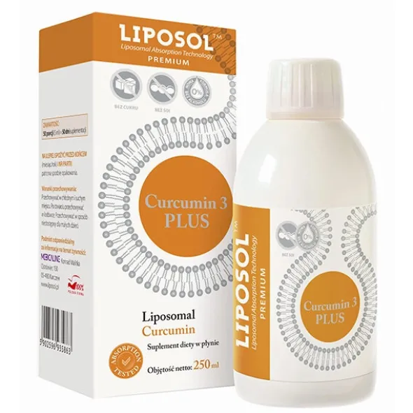 LIPOSOL Liposomalna Curcumina 3 Plus 250 ml
