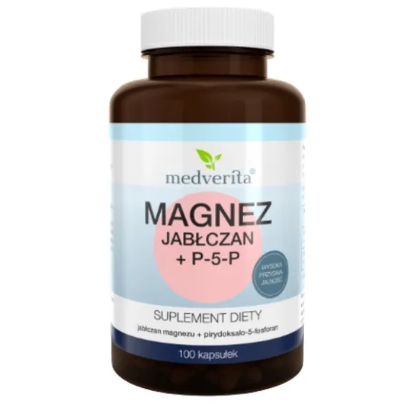 MEDVERITA Magnez Jabłczan + P-5-P 100 Kaps