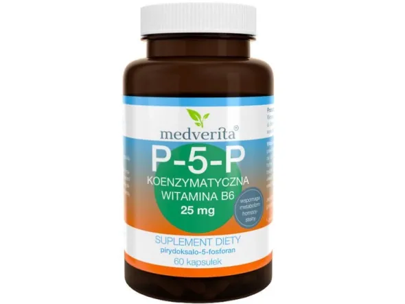 MEDVERITA P-5-P 25 mg Koenzymatyczna Witamina B6 60 kaps
