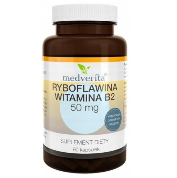 MEDVERITA Ryboflawina Witamina B2 50mg 90 kaps