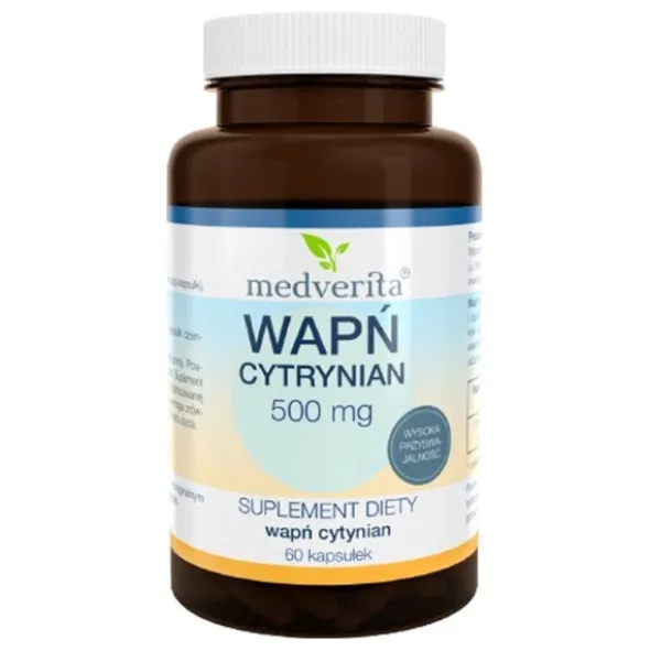 MEDVERITA Wapń Cytrynian 60 kaps