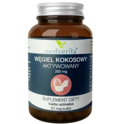 MEDVERITA Węgiel Kokosowy Aktywowany 200 mg 60 kaps