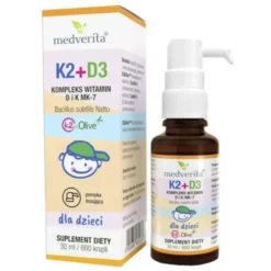 MEDVERITA Witamina K2 + D3 dla dzieci 30ml/600 kr