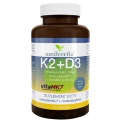 MEDVERITA Witamina K VitaMK7 100µg + D 2000 IU 120 kaps