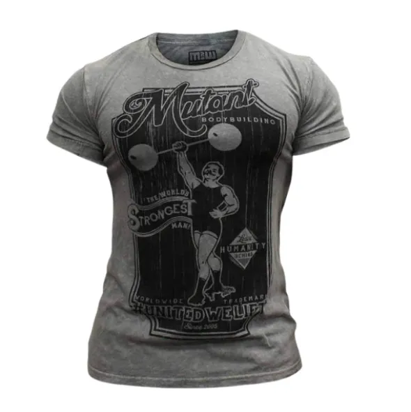 MUTANT SPORTSWEAR Koszulka Vintage Mutant Bodybuilding Tee (szara)