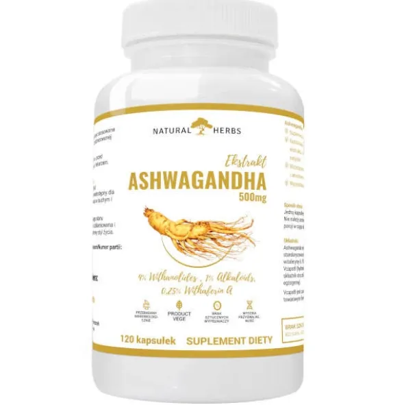 NATURAL HERBS Ashwagandha 500mg 120 kaps
