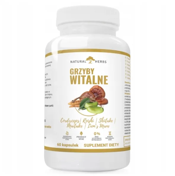 NATURAL HERBS Grzyby Witalne 60 kaps