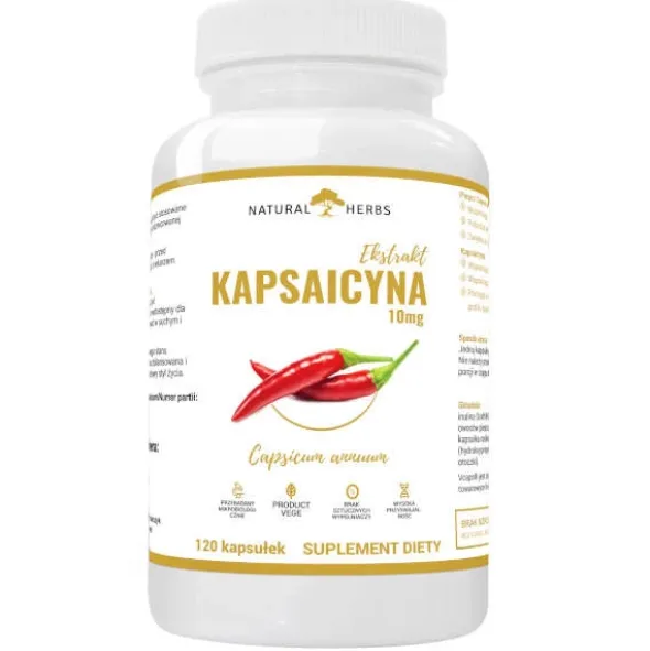 NATURAL HERBS Kapsaicyna Ekstrakt 10mg 120 kaps