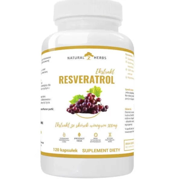 NATURAL HERBS Resveratrol Ekstrakt 500 mg 120 kaps