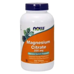 NOW FOODS Cytrynian Magnezu 200 mg 250 tabl