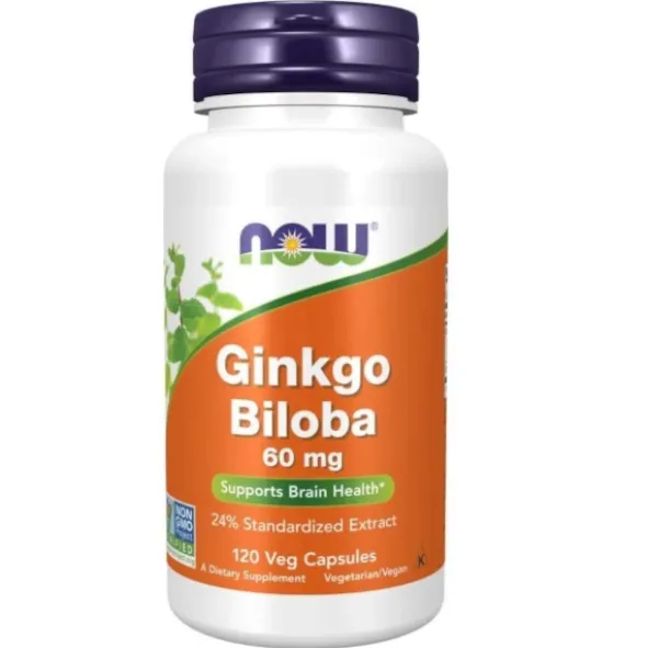 NOW FOODS Ginkgo Biloba ekstrakt 50:1 - Miłorząb Japoński 120 kaps