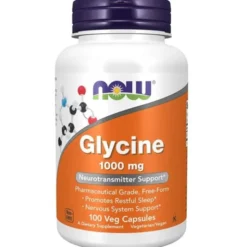 NOW FOODS Glycine - Glicyna 1000mg 100 vkaps