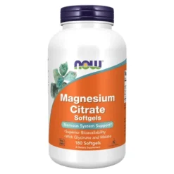 NOW FOODS Magnesium Citrate - Cytrynian Magnezu 180 kaps