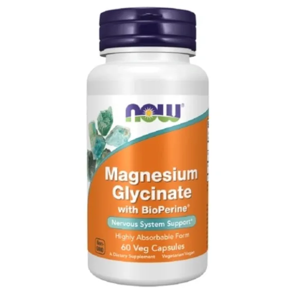 NOW FOODS Magnesium Glycinate BioPerine 60 kaps