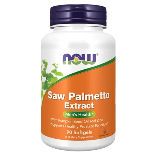 NOW FOODS Saw Palmetto Extract - Palma Sabalowa + Olej z nasion dyni + Cynk 90 kaps
