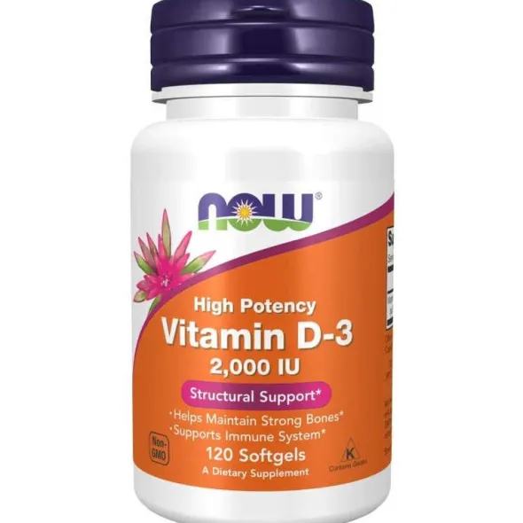 NOW FOODS Witamina D3 2000IU 120 kaps