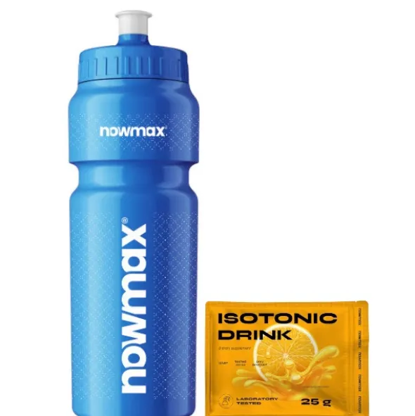 nowmax® Bidon 750 ml Clear + nowmax® Isotonic Drink 25 g