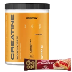 nowmax® Creatine Monohydrate 500 g puszka + SANTE GO ON Gold Baton Proteinowy 45 g