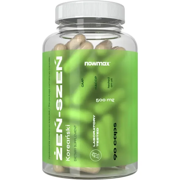 nowmax® Ginseng Żeń-Szeń Koreański 500mg 90 kaps