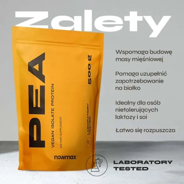 nowmax® PEA Protein 500 g ( izolat białko z grochu )