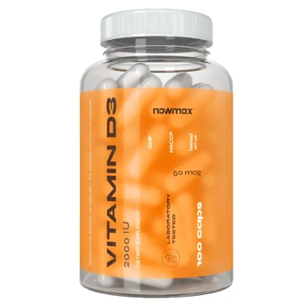 nowmax Vitamin D3 50 mcg 2000 IU 100 kaps