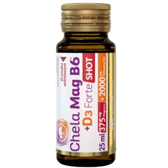OLIMP Chela-Mag B6 + D3 Forte Shot Ampułka Szklana SOK 25 ml